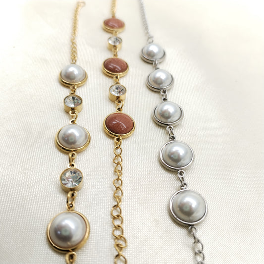 PULSERA PERLA OJO GATO